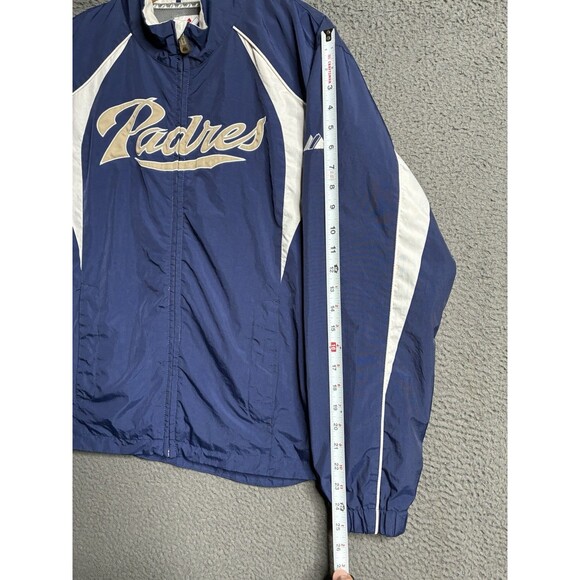 Vintage San Diego Padres Jacket Mens Small Majestic Collection Full Zip MLB - Picture 10 of 12